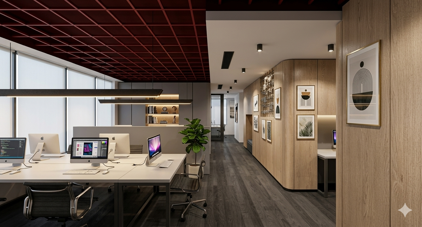 Office for Merlot Group — commercial interior project in Oakville, ON