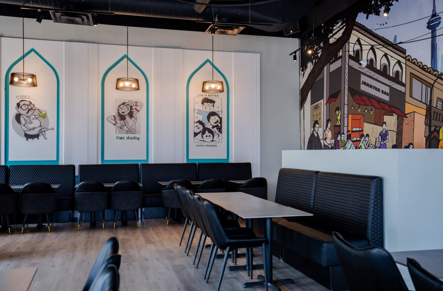 Exterior facade of Janatha Bar & Restaurant in Scarborough, Ontario
